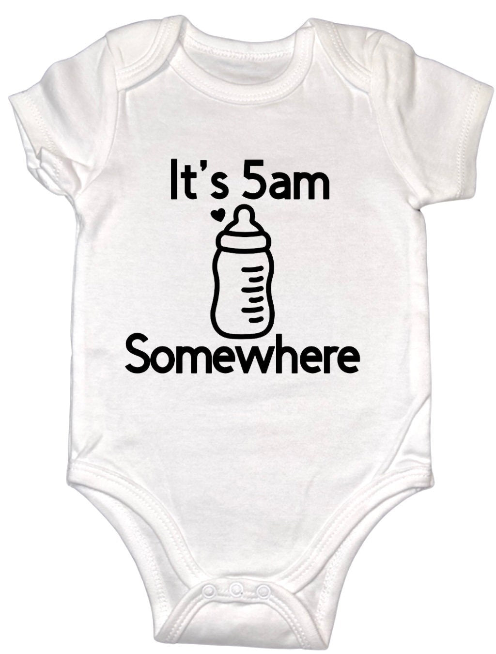 It’s 5am Somewhere baby onesie, fun onesies, silly baby outfits